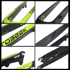 TOSEEK Ultra Light 29 Inch 435mm Mountain Bike Full Carbon Front Fork Straight Head Tube Disc Brake, 29 Inch 435mm