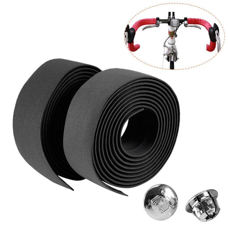 1 Pair Cycling Road Bike Sports Bicycle Cork Handlebar Tape Wrap + 2 Bar Plug, 2m Blue, 2m Red, 2m White, 2m Yellow, 2m Black, 2m Pink, 2m Green – Waterproof, Non-slip