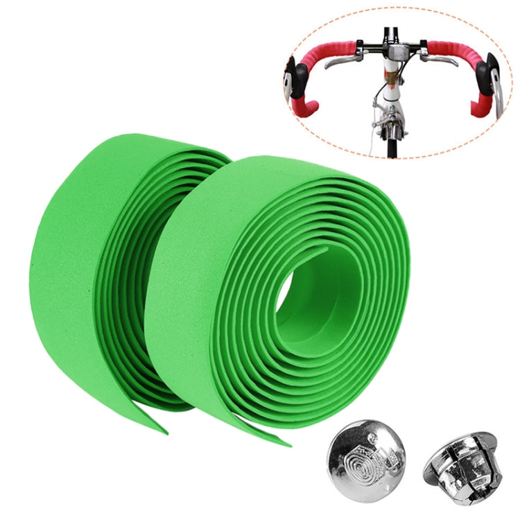 1 Pair Cycling Road Bike Sports Bicycle Cork Handlebar Tape Wrap + 2 Bar Plug, 2m Blue, 2m Red, 2m White, 2m Yellow, 2m Black, 2m Pink, 2m Green – Waterproof, Non-slip