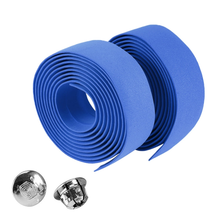 1 Pair Cycling Road Bike Sports Bicycle Cork Handlebar Tape Wrap + 2 Bar Plug, 2m Blue, 2m Red, 2m White, 2m Yellow, 2m Black, 2m Pink, 2m Green – Waterproof, Non-slip