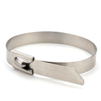 100 PCS 4.6x350mm Stainless Steel Metal Cable Ties Tie Zip Wrap Exhaust Heat Straps Induction Pipe, 4.6x350mm