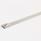 100 PCS 4.6x350mm Stainless Steel Metal Cable Ties Tie Zip Wrap Exhaust Heat Straps Induction Pipe, 4.6x350mm