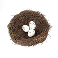 12cm Simulation Bird Nest + 3 PCS Bird Egg Holiday Decoration, 12cm 12cm