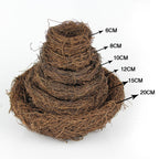 12cm Simulation Bird Nest + 3 PCS Bird Egg Holiday Decoration, 12cm