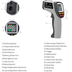 BENETECH GT750 Portable Digital Laser Point Infrared Thermometer, Temperature Range: -50-750 Celsius Degree, GT750