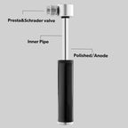 Manual Mini Portable Bicycle Aluminum Alloy Pump + Plastic glue-free tire patch + Tire lever, Inflator + Plastic glue-free tire patch + Tire lever Black, Inflator + Plastic glue-free tire patch + Tire lever Red