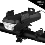 Multifunction 4 in 1 Phone Holder Bicycle Bell Cycling Lamp Flashlight, 4 in 1 Phone Holder