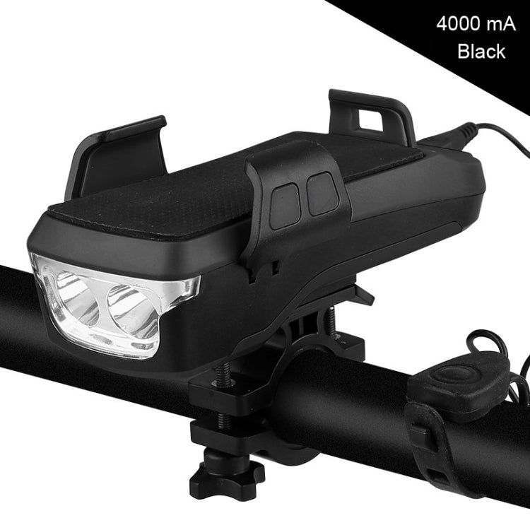 Multifunction 4 in 1 Phone Holder Bicycle Bell Cycling Lamp Flashlight, 4 in 1 Phone Holder