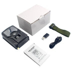 PR-200B 120 Degrees Wide Angle Lens IP56 Waterproof 12MP 1080P HD Infrared Hunting Trail Camera, Support TF Card, PIR Distance: 10-15m, PR200B