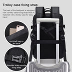 BANGE Business Backpack Men Travel Waterproof Large Capacity Computer Shoulders Bag, Business Backpack (Blue), Business Backpack (Pink), Business Backpack (Black)