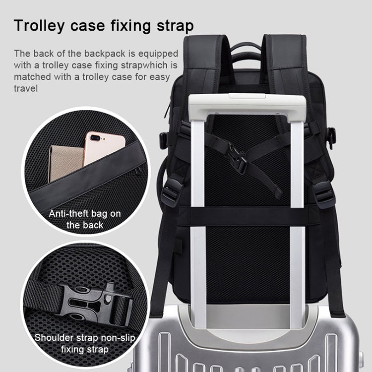 BANGE Business Backpack Men Travel Waterproof Large Capacity Computer Shoulders Bag, Business Backpack (Blue), Business Backpack (Pink), Business Backpack (Black)