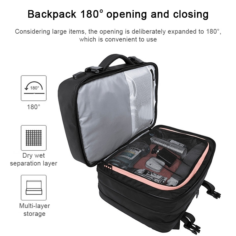 BANGE Business Backpack Men Travel Waterproof Large Capacity Computer Shoulders Bag, Business Backpack (Blue), Business Backpack (Pink), Business Backpack (Black)