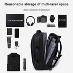 BANGE Business Backpack Men Travel Waterproof Large Capacity Computer Shoulders Bag, Business Backpack (Blue), Business Backpack (Pink), Business Backpack (Black)