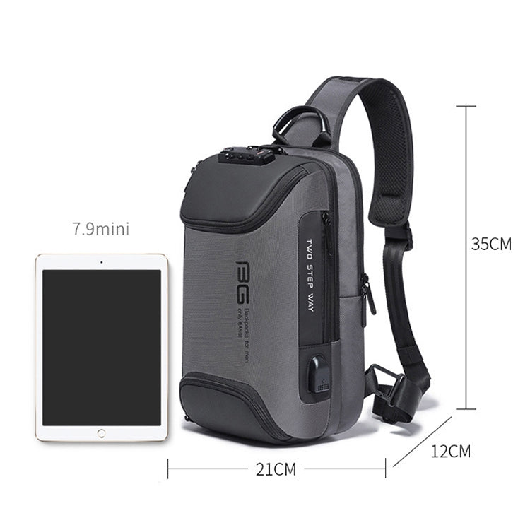 BANGE Men Security USB Chest Bag Portable Outdoor Shoulder Bag, Outdoor Shoulder Bag – Waterproof