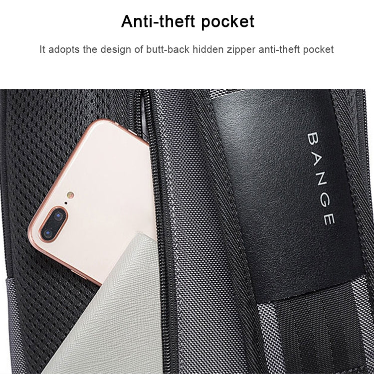 BANGE Men Security USB Chest Bag Portable Outdoor Shoulder Bag, Outdoor Shoulder Bag – Waterproof