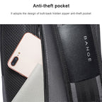 BANGE Men Security USB Chest Bag Portable Outdoor Shoulder Bag, Outdoor Shoulder Bag – Waterproof