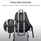 BANGE Waterproof Travel Men Backpack Rechargeable Large Capacity Shoulders Bag with Earplug Hole, BANGE Travel Bag