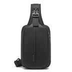BANGE Men Fashion Men Chest Bag Outdoor Leisure Messenger Bag Waterproof Shoulder Bag Black