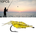 10 PCS 4cm Fishing Soft Artificial Shrimp Bait Lures Popper Poper Baits with Hook, Artificial Shrimp with Hook, Luminous Shrimp with Hook, Pink Shrimp with Hook, Green Shrimp with Hook, Transparent Shrimp with Hook Artificial Shrimp with Hook Natural