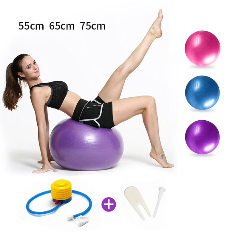 Thickening Explosion-proof Big Yoga Ball Sport Fitness Ball Environmental Pregnant Yoga Ball, Diameter: 65cm, 65cm(Pink), 65cm(Purple)