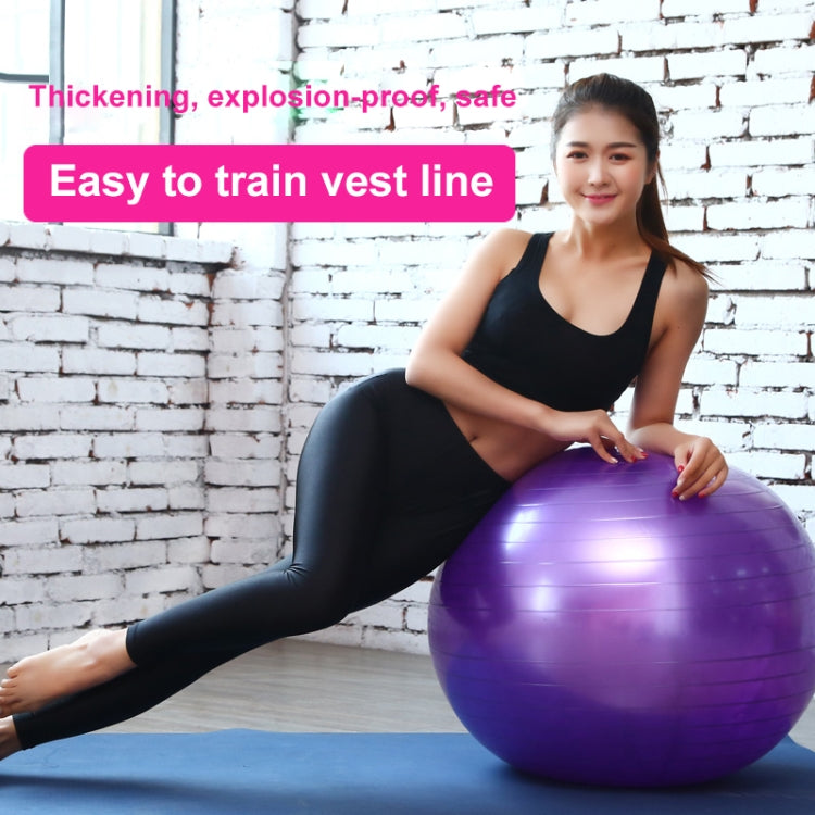 Thickening Explosion-proof Big Yoga Ball Sport Fitness Ball Environmental Pregnant Yoga Ball, Diameter: 65cm, 65cm(Pink), 65cm(Purple)