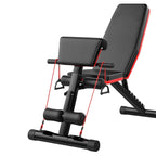 189-3 Premium Edition Household Folding Multifunctional Bold Main Frame Dumbbell Bench Sit-up Bench Weightlifting Bed with Pull Rope & Preacher Curl, Premium Edition Premium Edition