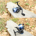 JL200 Plating Plastic 3 Ball Bearings Handle Fishing Spinning Reel with Transparent Lines, JL200