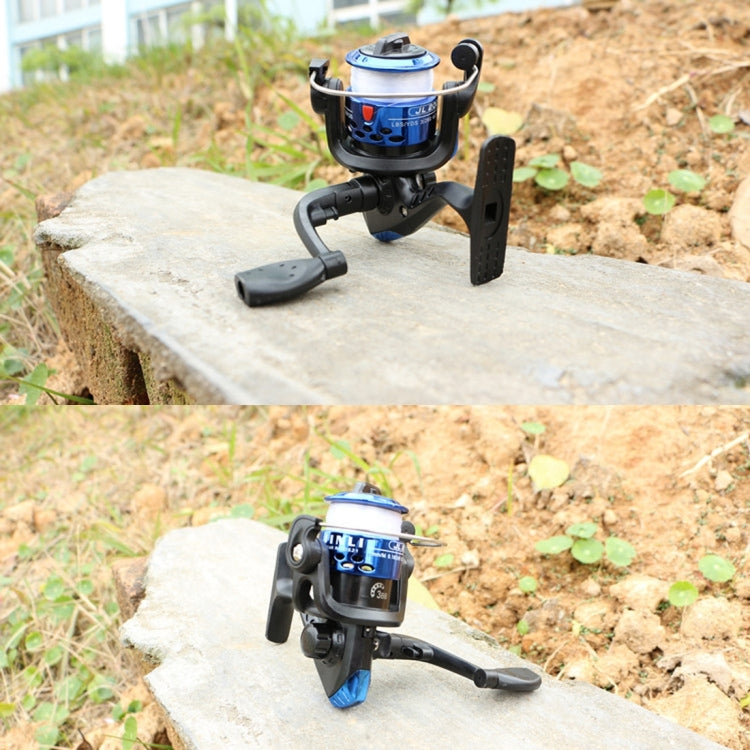 JL200 Plating Plastic 3 Ball Bearings Handle Fishing Spinning Reel with Transparent Lines, JL200