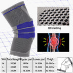 Outdoor Fitness Mountaineering Knit Protection Silicone Anti - collision Spring Support Sports Knee Protector, Size: XL, Size: XL