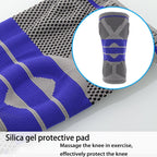 Outdoor Fitness Mountaineering Knit Protection Silicone Anti - collision Spring Support Sports Knee Protector, Size: XL, Size: XL