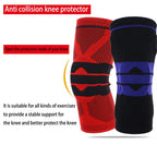 Outdoor Fitness Mountaineering Knit Protection Silicone Anti - collision Spring Support Sports Knee Protector, Size: XL, Size: XL