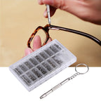 1000 PCS Watch Sunglass Spectacles Screws Nut Repair Kit With a Screwdriver, Sunglass Spectacles Screws Sunglass Spectacles Screws
