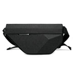 Bange BG-7502 Men Pyramid Hard Shell Waterproof Crossbody Chest Bag, Size: 35 x 18 x 5cm, 35 x 18 x 5cm(Black) 35 x 18 x 5cm(Black) Black