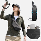 Bange BG-7502 Men Pyramid Hard Shell Waterproof Crossbody Chest Bag, Size: 35 x 18 x 5cm, 35 x 18 x 5cm(Black)