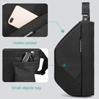 Bange BG-7502 Men Pyramid Hard Shell Waterproof Crossbody Chest Bag, Size: 35 x 18 x 5cm, 35 x 18 x 5cm(Black)