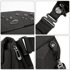 Bange BG-7502 Men Pyramid Hard Shell Waterproof Crossbody Chest Bag, Size: 35 x 18 x 5cm, 35 x 18 x 5cm(Black)