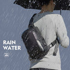 Bange BG-77112 Men Oxford Cloth Waterproof Crossbody Chest Bag with USB Port, Size: 30 x 19 x 13cm, 30 x 19 x 13cm (Black)