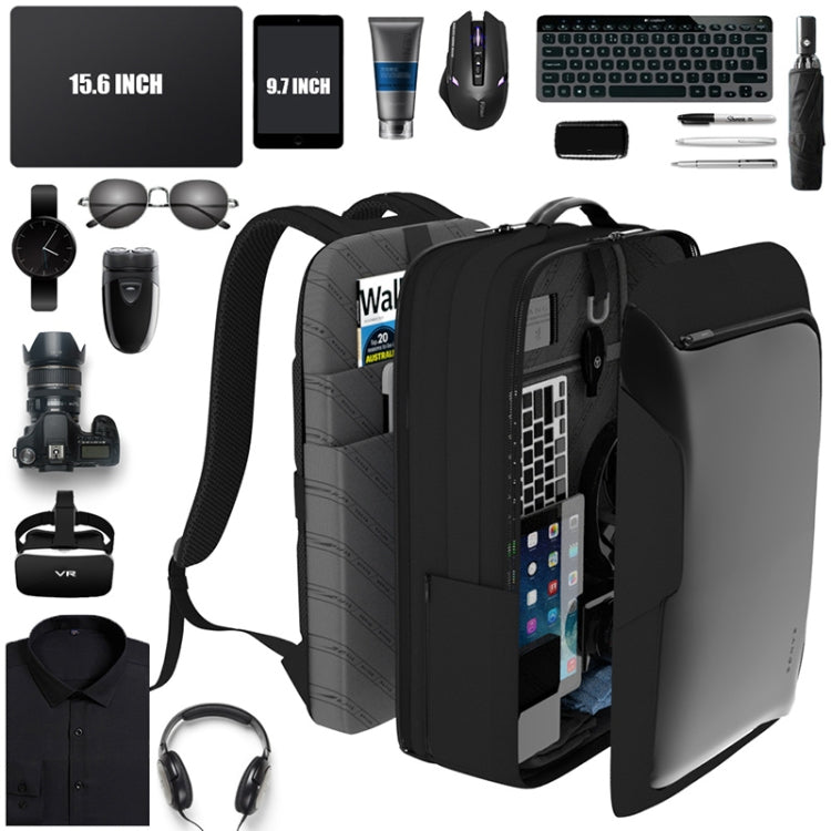 Bange BG-S51 Men Waterproof Large Capacity Backpack with USB Port, Size: 43 x 31 x 16cm, 43 x 31 x 16cm(Black) – Waterproof, Wear-resistant