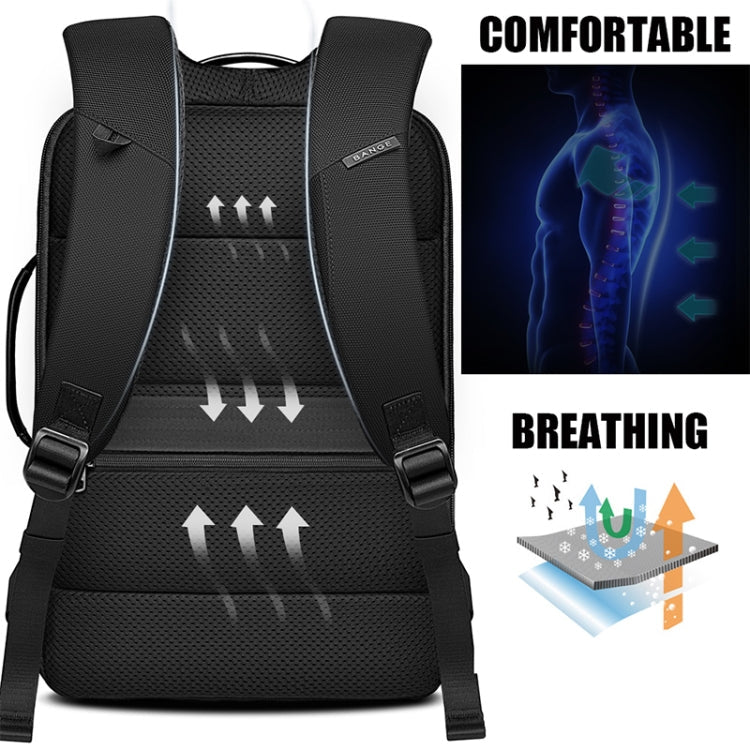 Bange BG-S51 Men Waterproof Large Capacity Backpack with USB Port, Size: 43 x 31 x 16cm, 43 x 31 x 16cm(Black) – Waterproof, Wear-resistant
