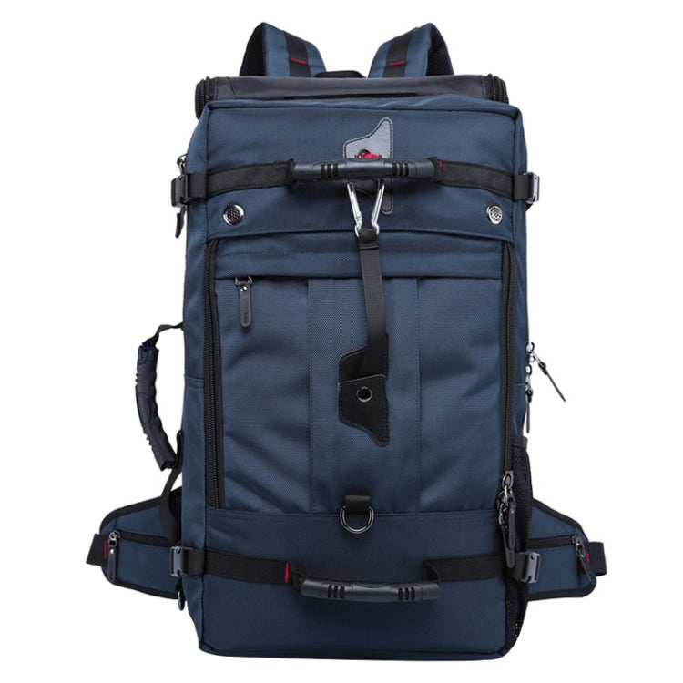 KAKA kaka2070 Oversized Version Men Oxford Cloth Waterproof Backpack Mountain Bag, Capacity: 50L, 50L(Army Green), 50L(Black), 50L(Blue) – Waterproof, Wear-resistant 50L(Blue) Blue