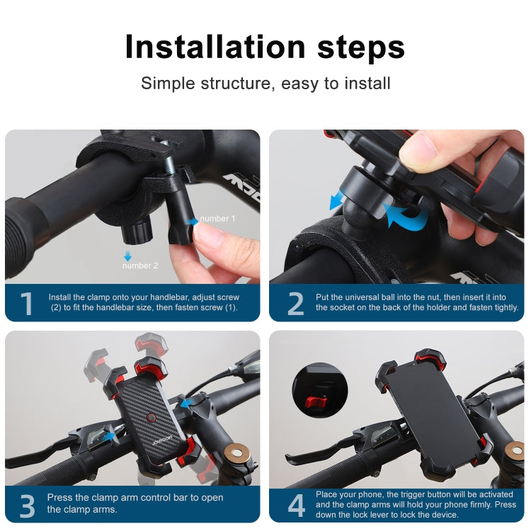 JOYROOM JR-ZS288 Bike Mobile Phone Mount Holder, Bike – Durable Build, Easy to Use