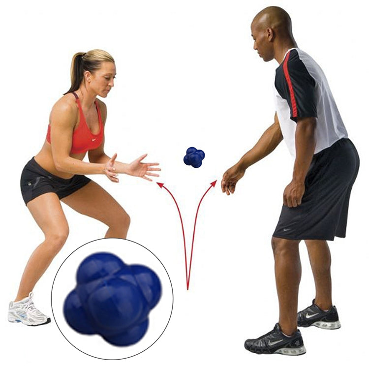 Hexagonal Reaction Ball Quickness and Agility Training Ball, Training Hand and Eye Coordination Blue