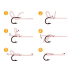 ISE 500 PCS Mixed Size Fish Barbed Hook Fishing Hooks, 3-12#