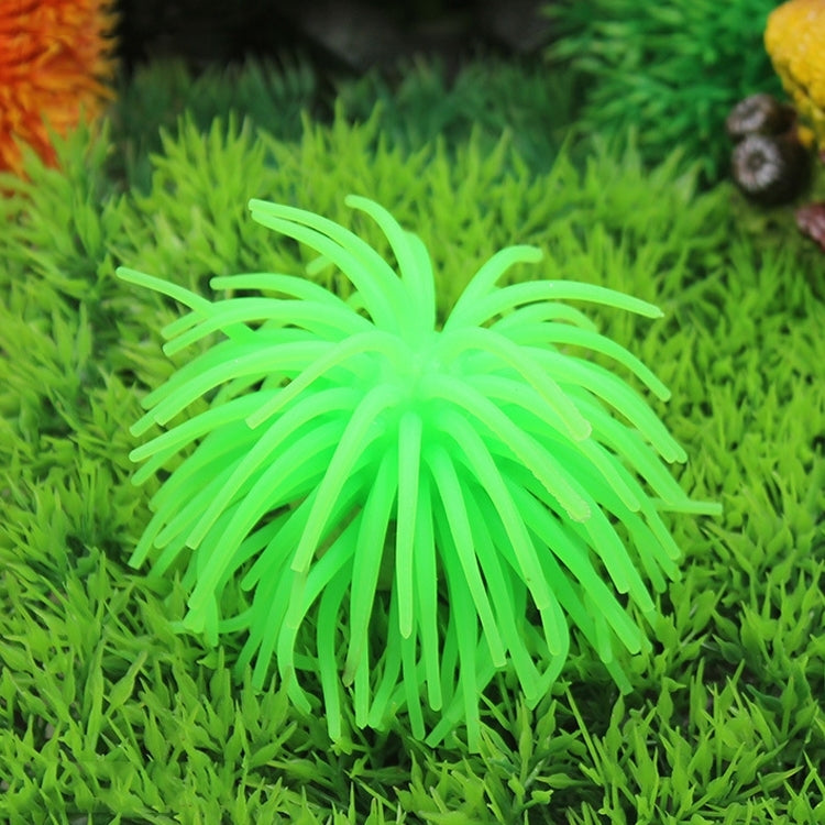 Aquarium Articles Decoration TPR Simulation Sea Urchin Ball Coral, Size: L, Diameter: 13cm, Size: L Size: L Green