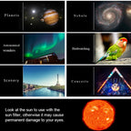 WR852 16x/66x70 High Definition High Times Astronomical Telescope with Tripod, 66x70 White