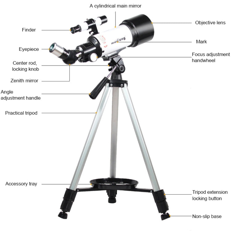 Maifeng40070 233x70 High Definition High Times Astronomical Telescope with Tripod, 233 x 70