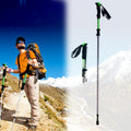 125cm Adjustable Portable Outdoor Aluminum Alloy Trekking Poles Stick, Green#125cm, Blue#125cm, Red#125cm, Yellow#125cm Green#125cm Green