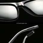 Men Retro Fashion Aluminum Magnesium Frame UV400 Polarized Sunglasses, Black Silver+ Grey, Grey+ Silver, Demi Brown + Brown, Black Tarnish+ G15 Green, Black Tarnish+ Blue, Black Tarnish+ Grey, Black Tarnish+ Pink