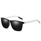 Men Retro Fashion Aluminum Magnesium Frame UV400 Polarized Sunglasses, Black Silver+ Grey, Grey+ Silver, Demi Brown + Brown, Black Tarnish+ G15 Green, Black Tarnish+ Blue, Black Tarnish+ Grey, Black Tarnish+ Pink Black Silver+ Grey OG3711G