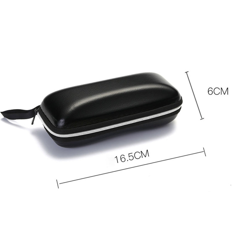 Sunglasses PU Leather Shell Zipper Glasses Case Box, Size: 16.5*6cm, Sunglasses PU Glasses Case – Leather